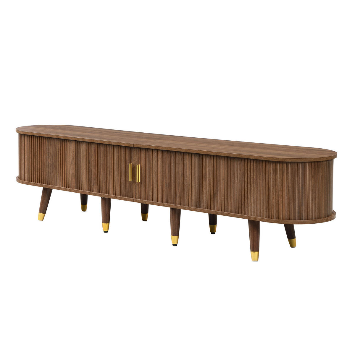 TV-SCHRANK mit Schiebetür 175 x 38 x 45 cm MDF Walnuss - Dunkelbraun, Holzwerkstoff (38/45/175cm) - Beauniv