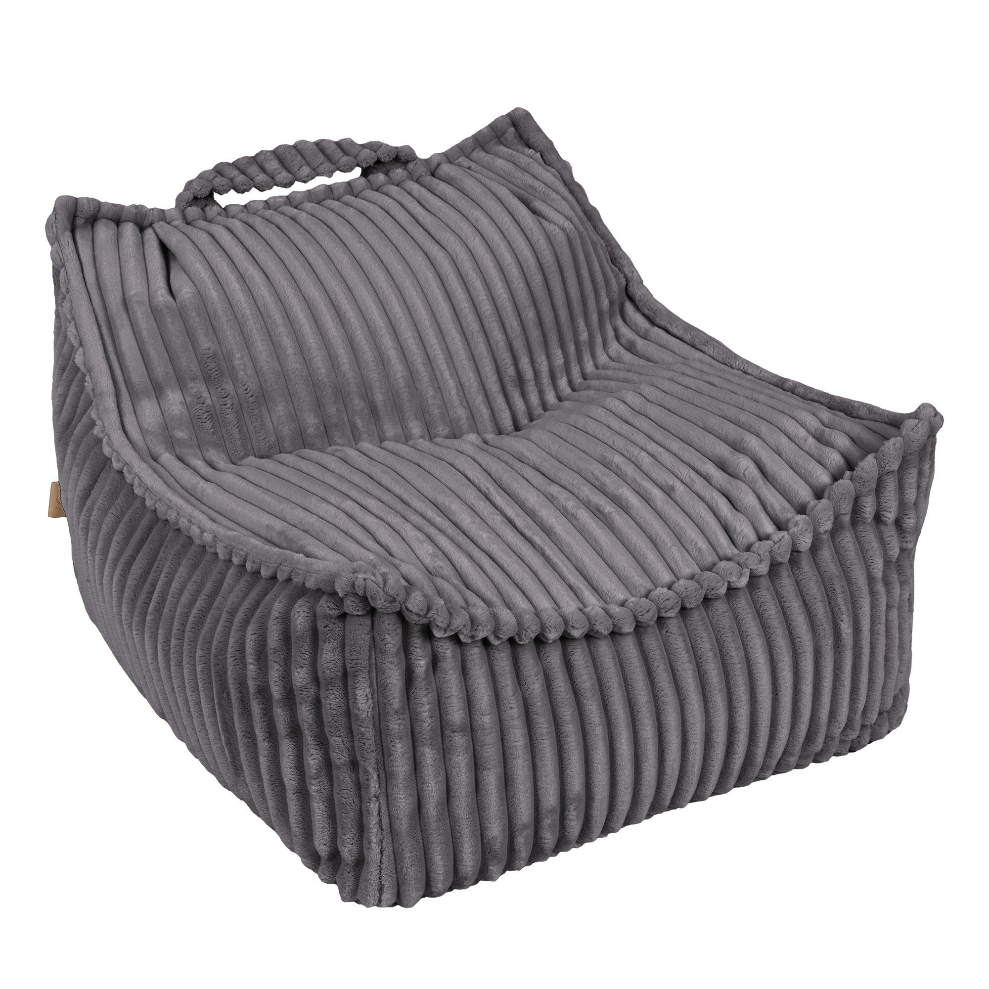SITZSACK für Kinder, Eckig, Churros, Taubengrau - Dunkelgrau, Textil (60/5/70cm) - MeowBaby