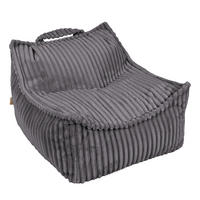 SITZSACK für Kinder, Eckig, Churros, Taubengrau - Dunkelgrau, Textil (60/5/70cm) - MeowBaby