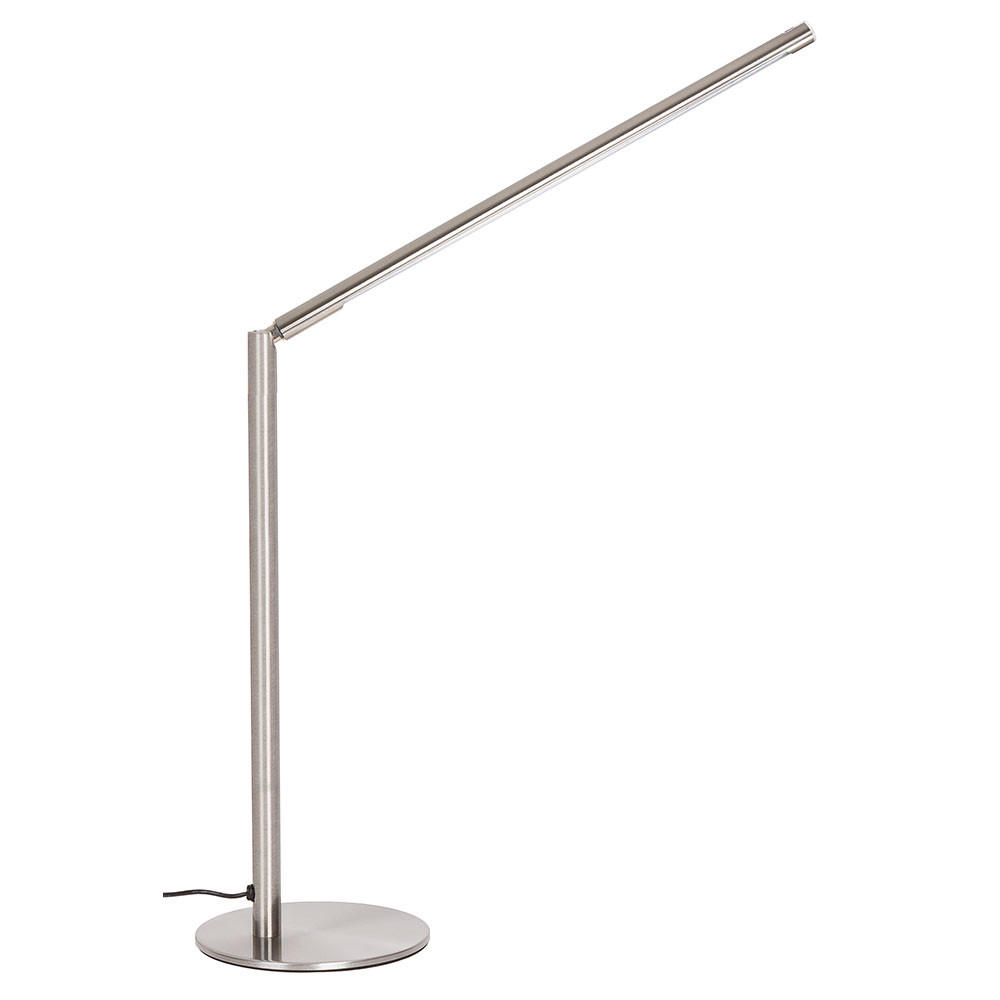 LED TISCHLEUCHTE CARLO Metall nickel-matt, dimmbar - Silberfarben, Metall (15.5/40/40cm) - Nowa