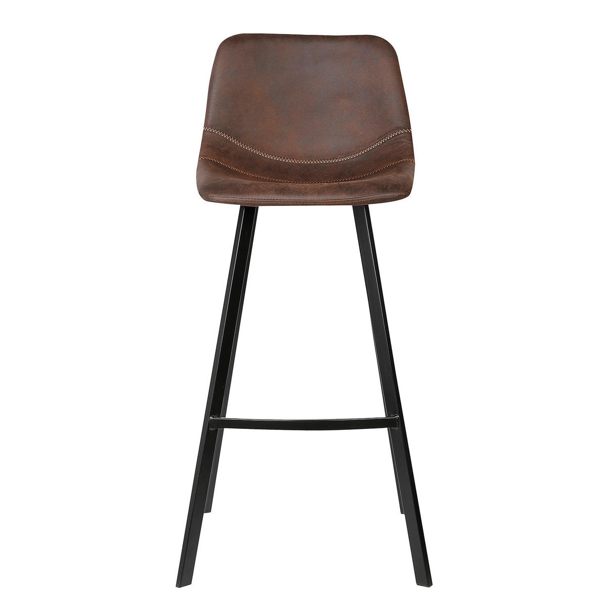 BARSTUHL - Stahl, 2er-Set - Braun, Textil (44/104/55cm) - home24