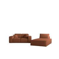 SOFA Sezlong Celes Premium 2er-set - Kupferfarben, Holzwerkstoff/Textil (110/95/194cm) - Fun Möbel