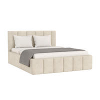 POLSTERBETT MEGAN 160/200 in Velours Beige - Beige, Holz/Holzwerkstoff (160/200cm) - Deine Möbel 24