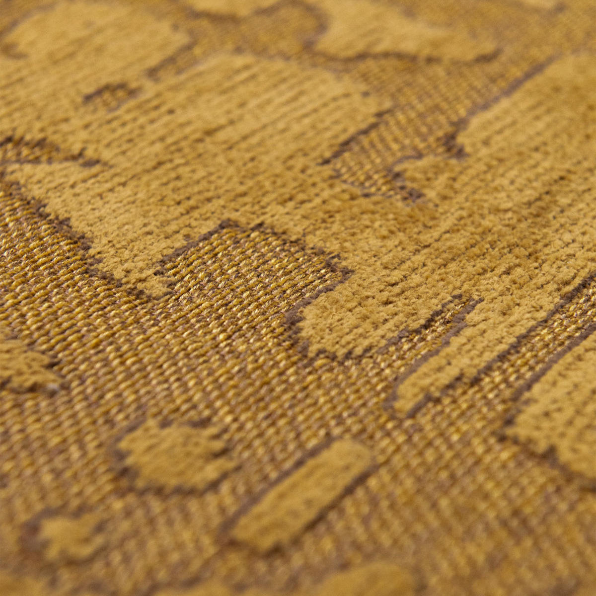 TEPPICH Madagascar Gold Structures 140/140 cm - Gelb, Textil (140/140cm) - Louis De Poortere