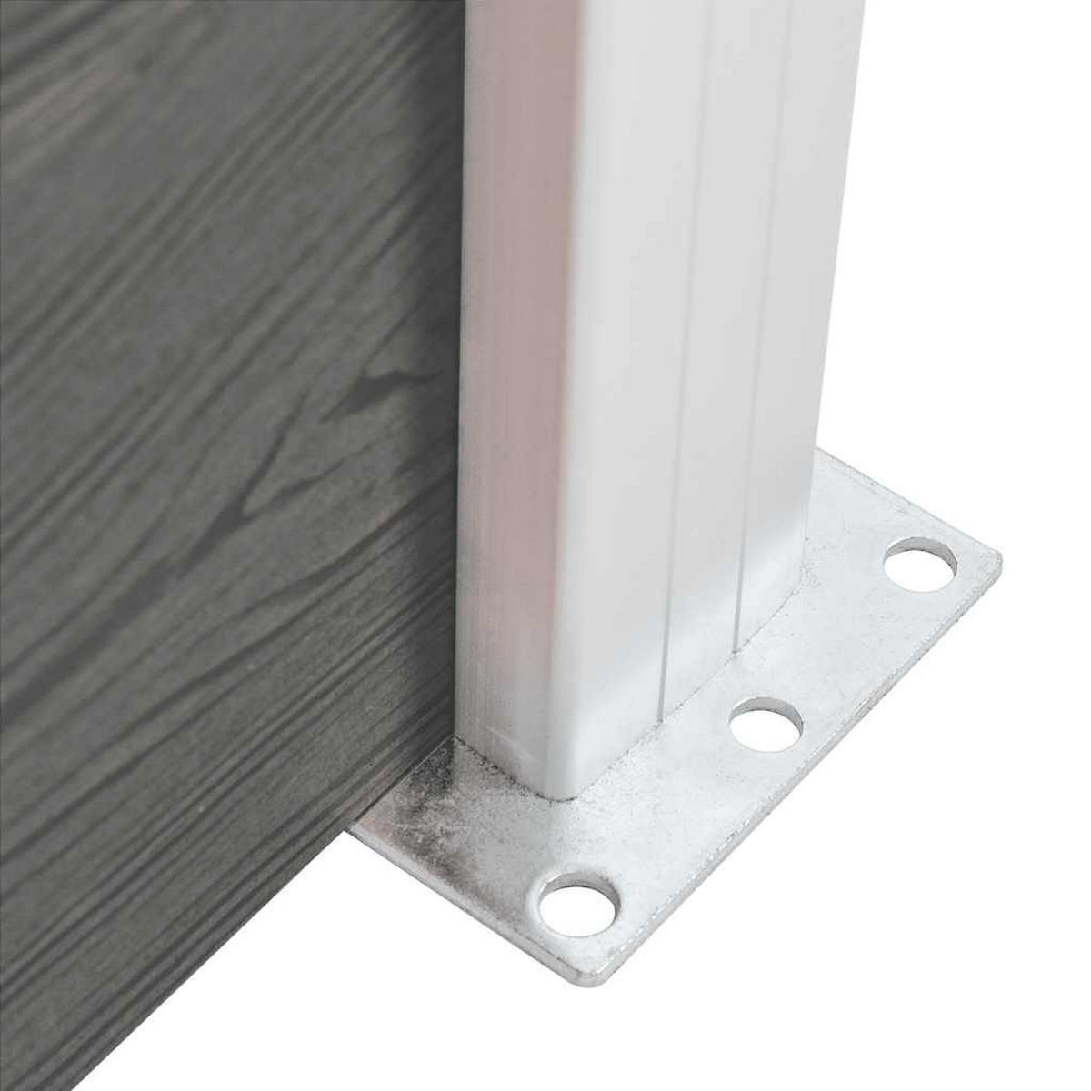 ZAUNELEMENT Wpc 95/186 Cm Grau - Grau, Holzwerkstoff (186cm) - vidaXL