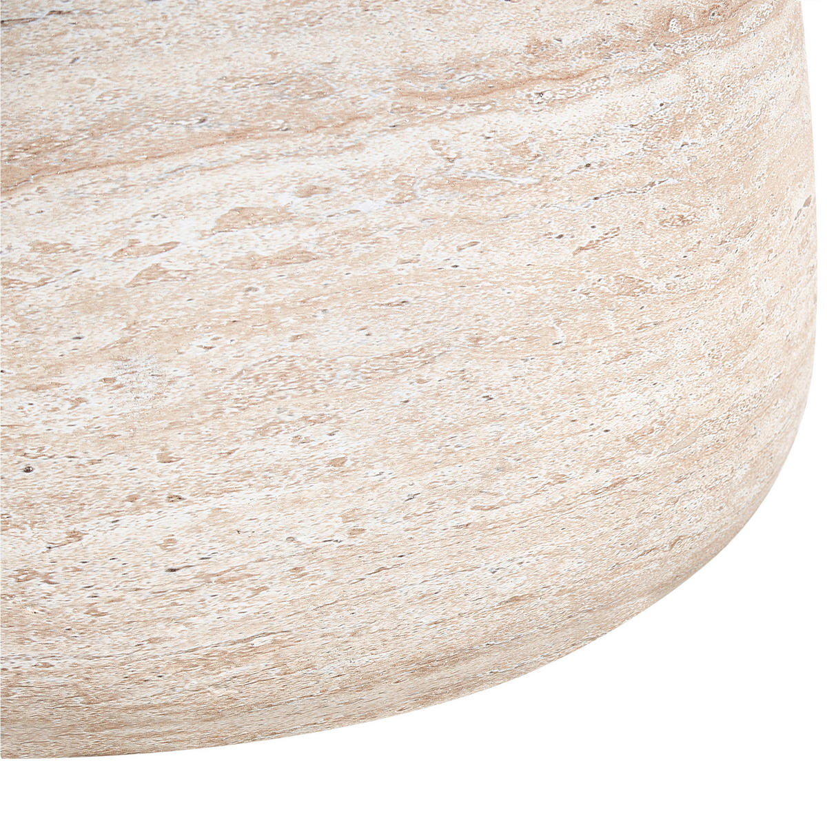 BEISTELLTISCH Travertinoptik Bientino - Beige, Naturmaterialien (46/46/41cm) - Beliani