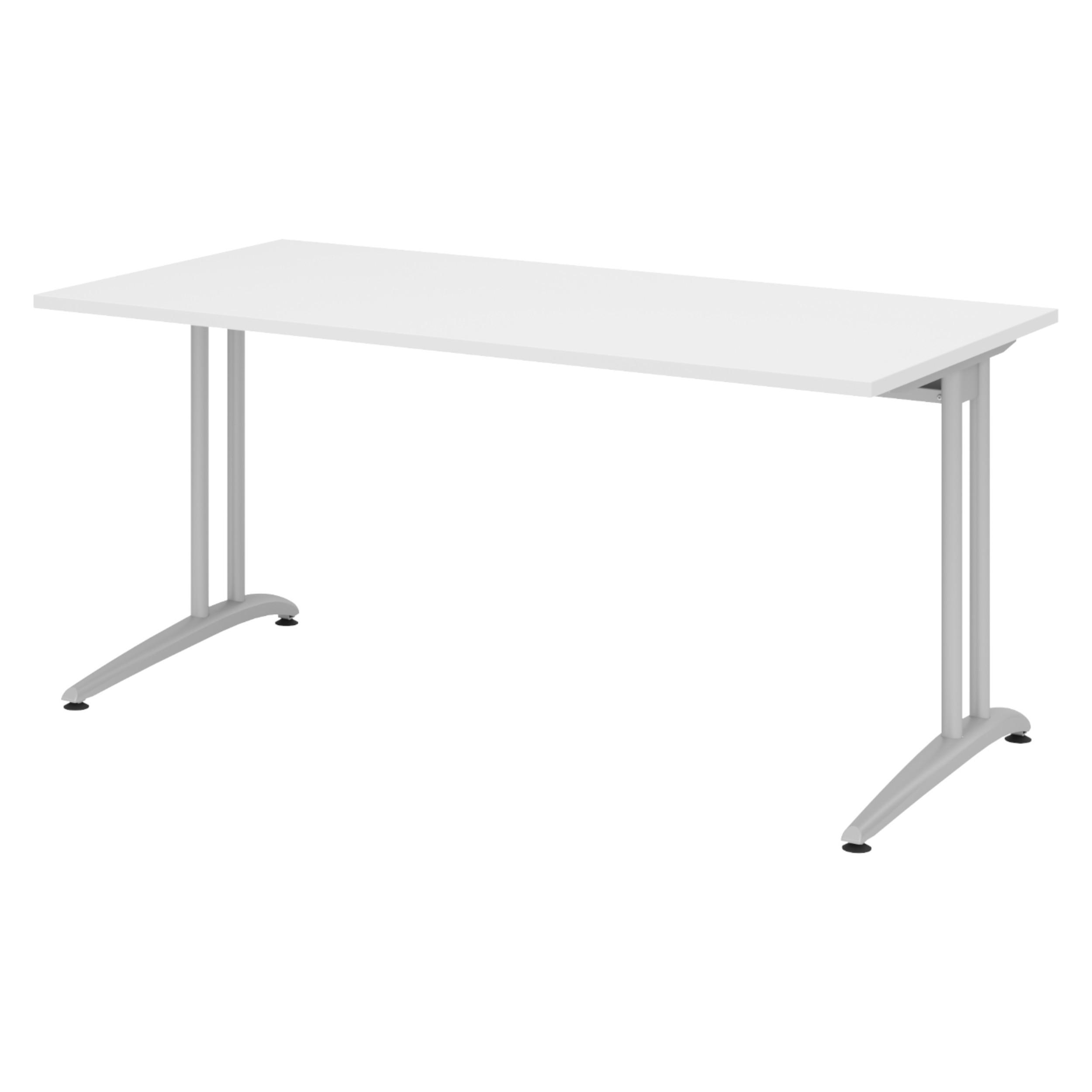 SCHREIBTISCH Serie-B 80/160/72 cm in Weiß - Weiß, Holzwerkstoff (80/160/72cm) - bümö