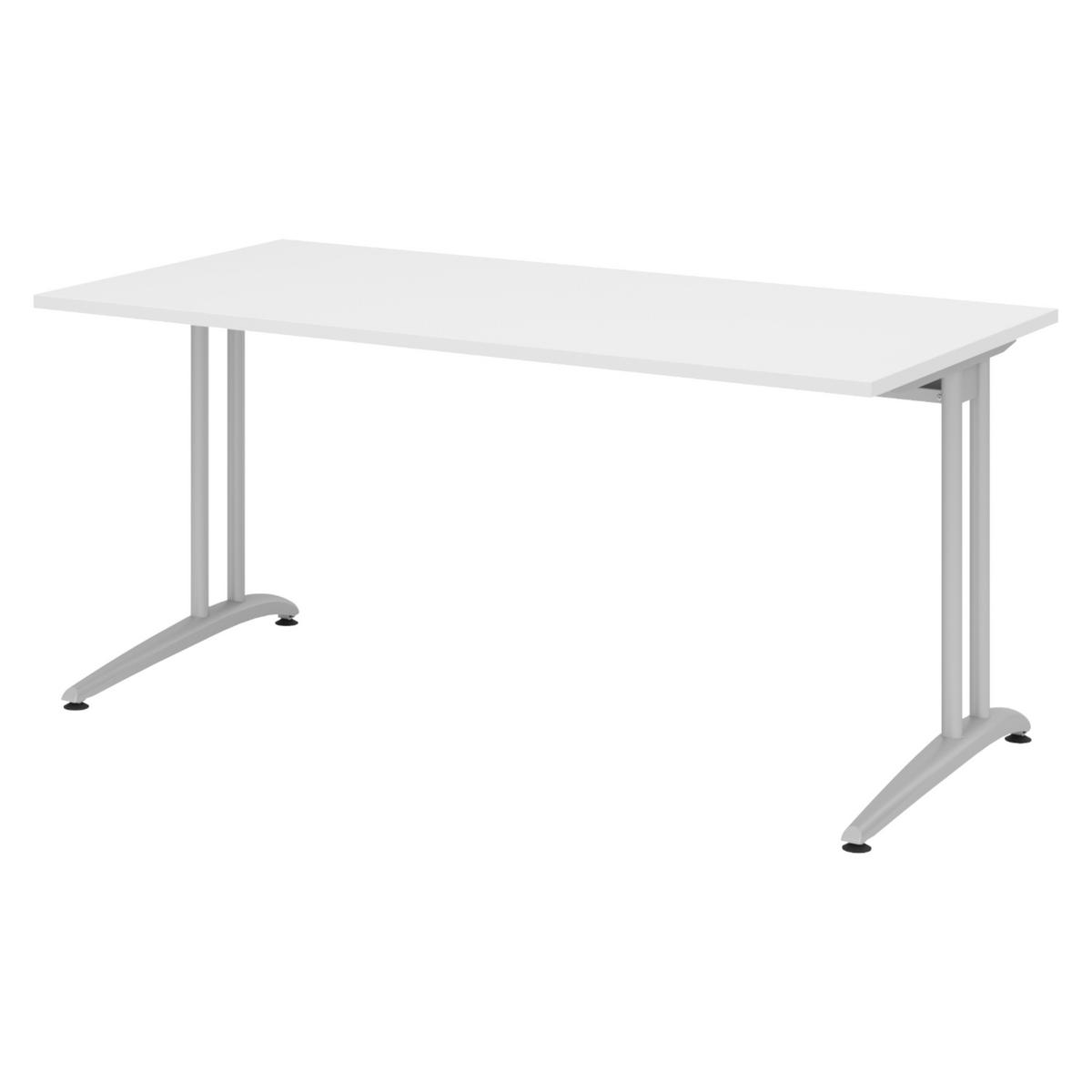SCHREIBTISCH Serie-B 80/160/72 cm in Weiß - Weiß, Holzwerkstoff (80/160/72cm) - bümö