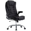 CHEFSESSEL Stoff schwarz - Chromfarben/Schwarz, Textil/Metall (69.5/113/78cm) - CLP
