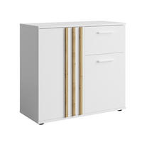 SIDEBOARD Turell 2D1SZ Weiß 80/73/35 cm – Kommode mit Schublade - Weiß, Holzwerkstoff/Kunststoff (80/73/35cm) - AX Living