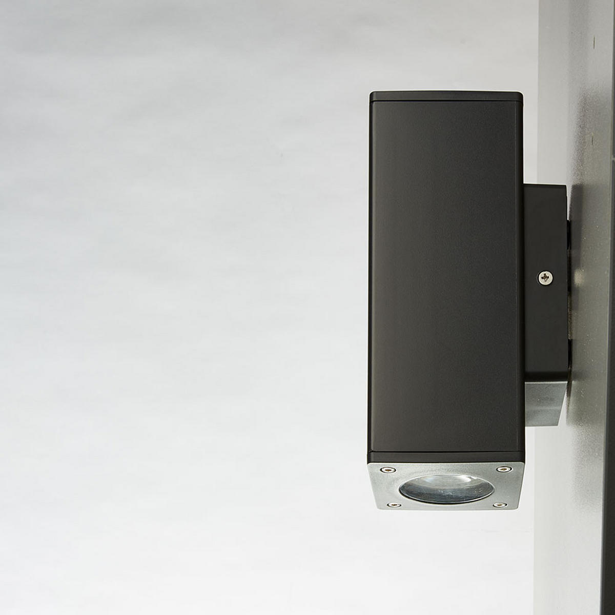 LED AUSSENWANDLEUCHTE Edelstahl Anthrazit 2-flammig - Anthrazit, Metall (9.9/7.6/18.6cm)