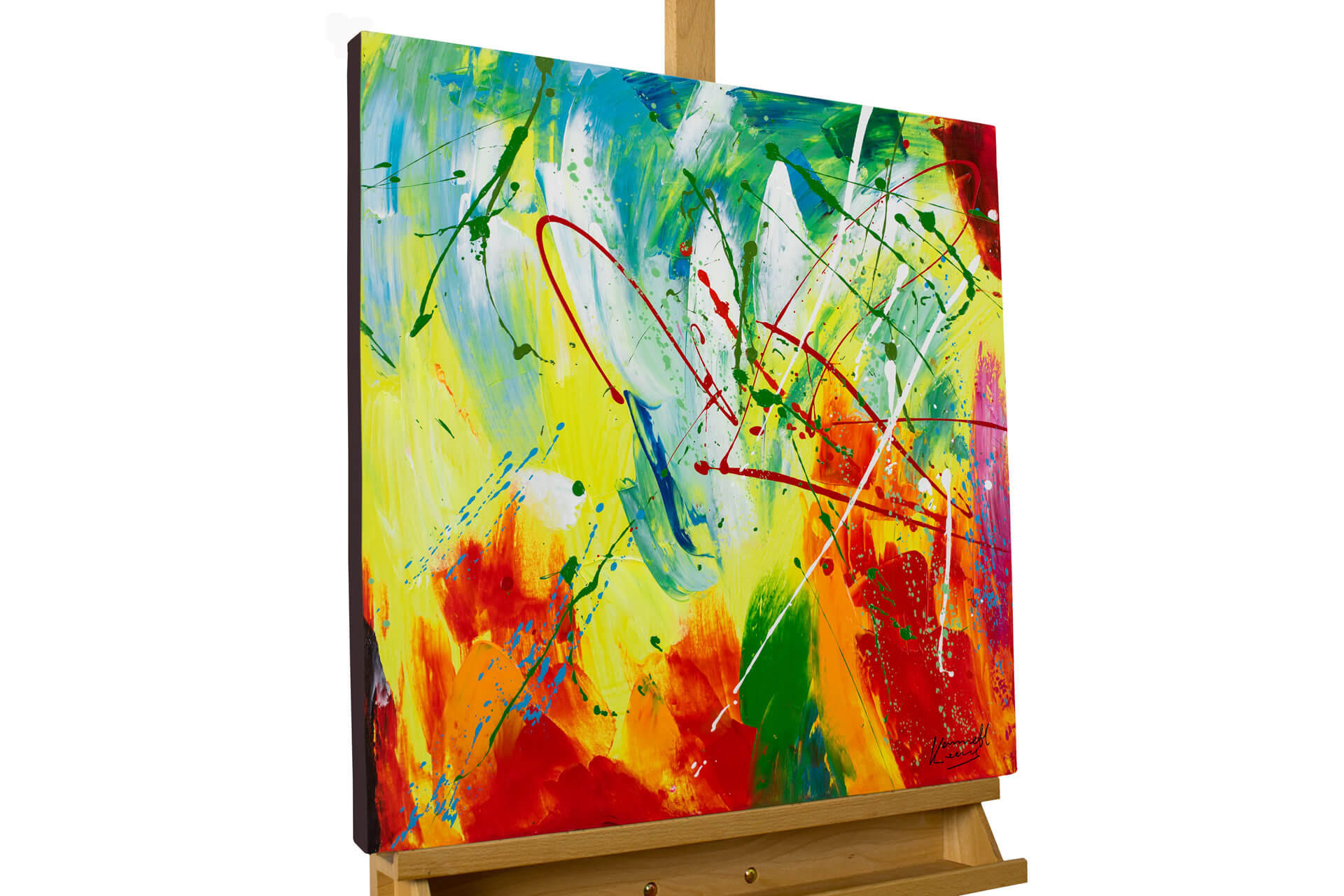 ÖLGEMÄLDE 60/60 cm - Multicolor, Holz/Textil (60/60cm) - KUNSTLOFT
