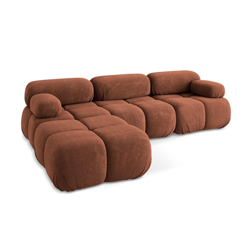 Thumbnail - Makamii Ecksofa, Terra cotta, Textil, 3-Sitzer, Füllung: Schaumstoff, L-Form, 285x191 cm, Made in EU, Wohnzimmer, Sofas ...