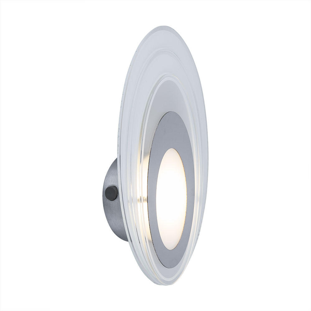 LED WANDLEUCHTE Aluminium Silber Satiniert - Silberfarben, Metall (16/5.5/28cm) - Esto