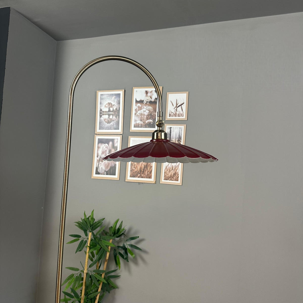 STEHLAMPE Axelor 170 Cm - Bordeaux, Metall (30/30/170cm) - Bamyum