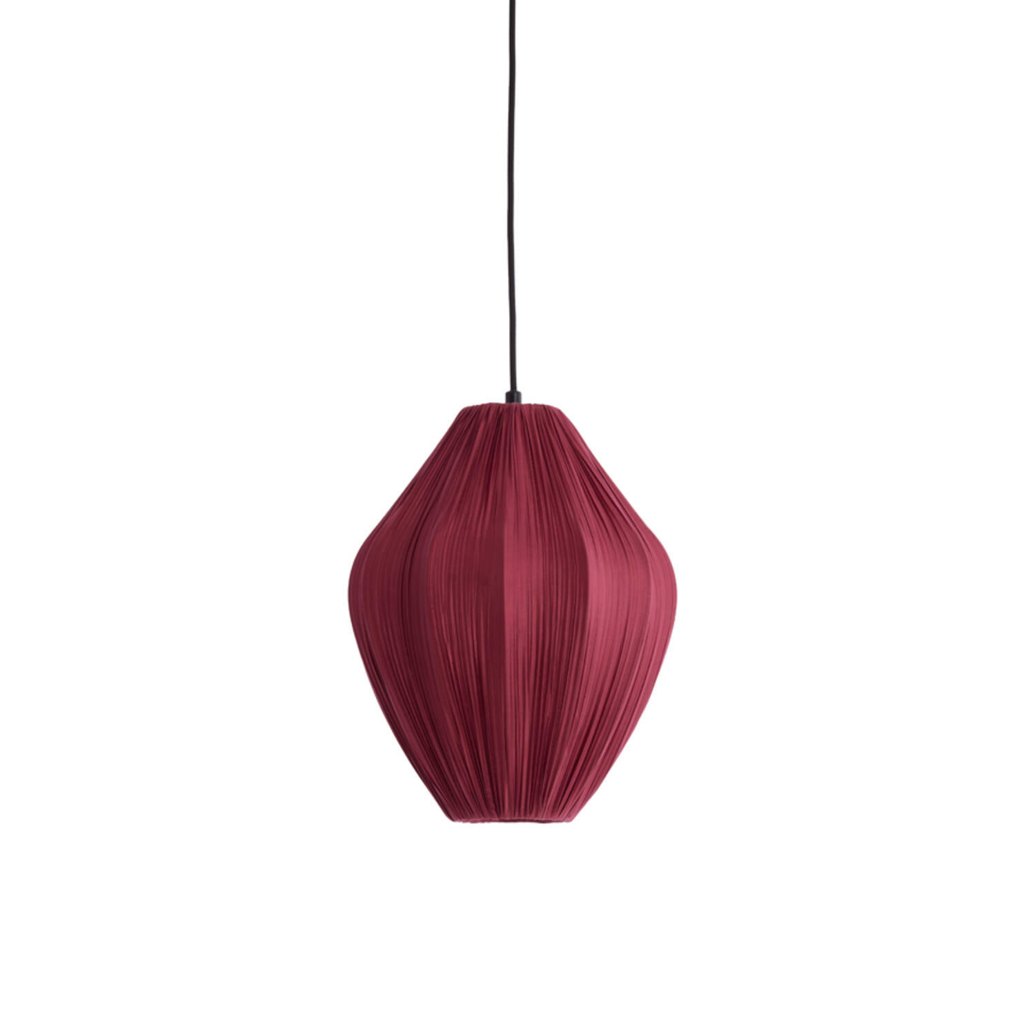 HÄNGELAMPE - Rot - 31/31/38 cm - Rot, Textil (31/31/38cm) - Light & Living