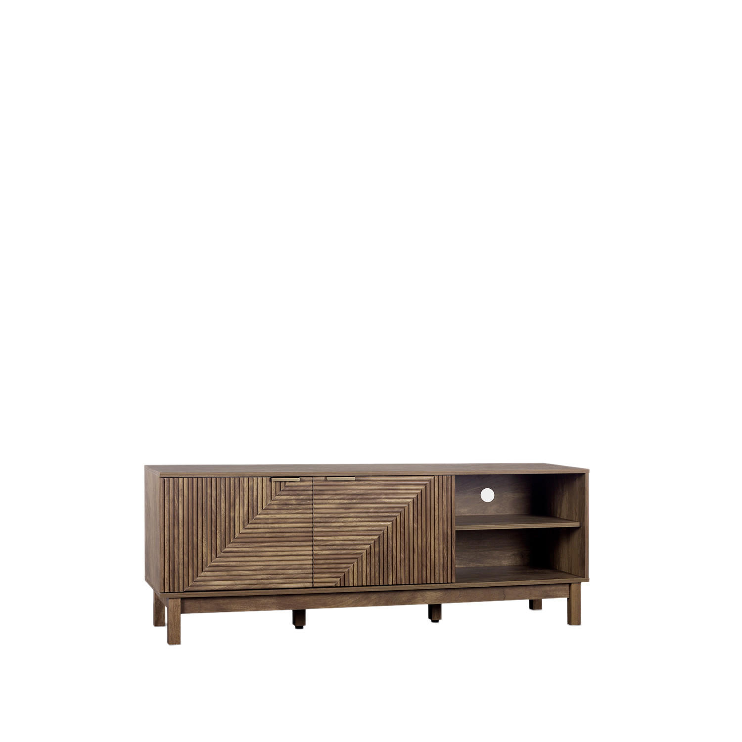 TV-ELEMENT Doren Walnuss 160 cm x 58 cm - Walnussfarben, Holzwerkstoff (160/58/40cm) - Klast Home