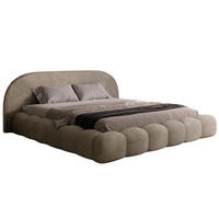 POLSTERBETT Metallrahmen 180x200 Hellbraun OMBIS - Hellbraun, Holzwerkstoff (180/200cm) - Compleo24