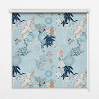 VNÚTORNÁ roleta - okenná roleta - roleta - 120x140 cm - Modrá príroda - modrá, plast (120/140/0.5cm) - TULUP