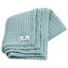 MUSSELINDECKE Jade Grün - Petrol, Textil (80/80cm) - nordic coast company