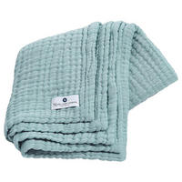 MUSSELINDECKE Jade Grün - Petrol, Textil (80/80cm) - nordic coast company