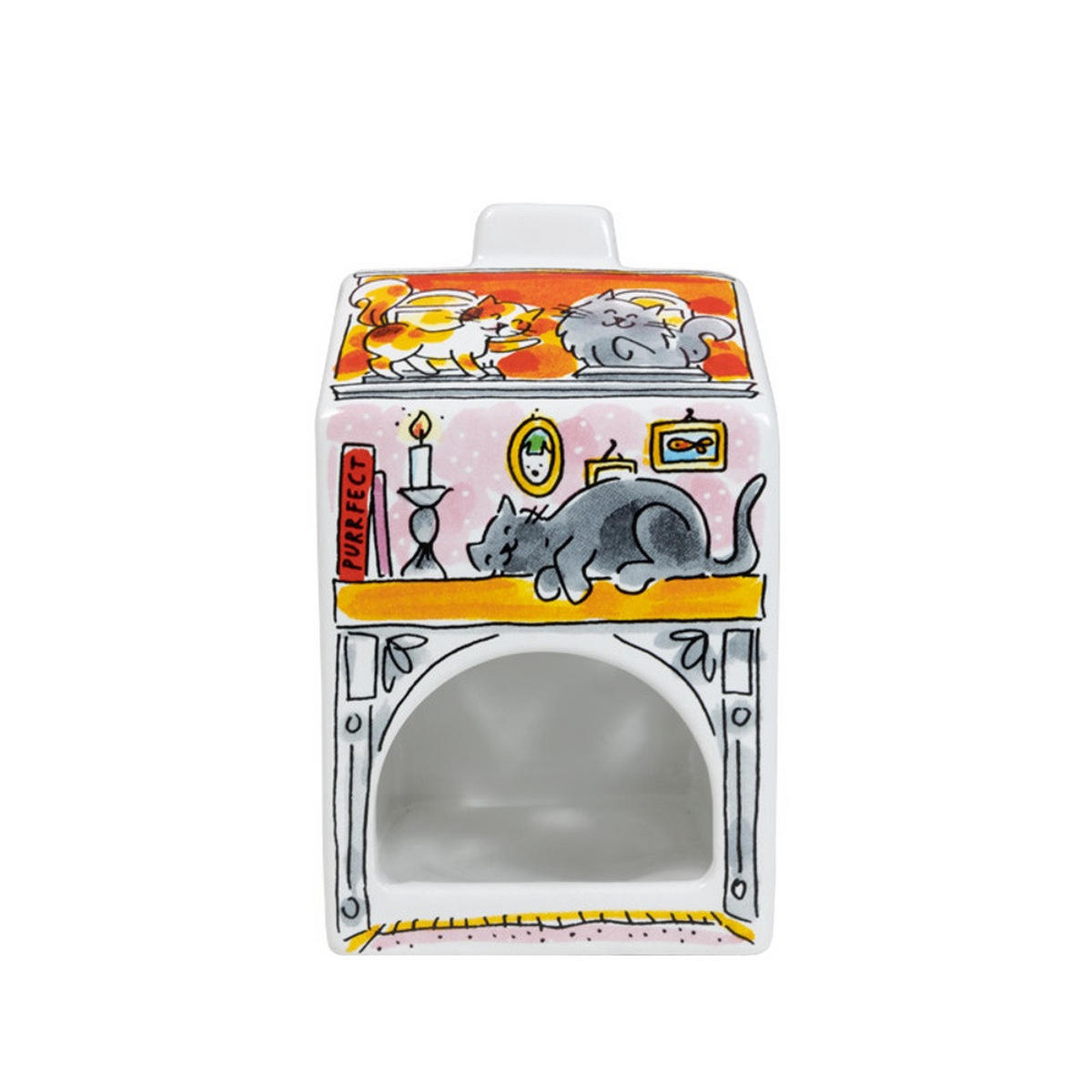 LICHTHAUS Katze in Bunt - 14,5cm - Multicolor, Keramik (8.5/14.5/8.3cm) - Blond Amsterdam
