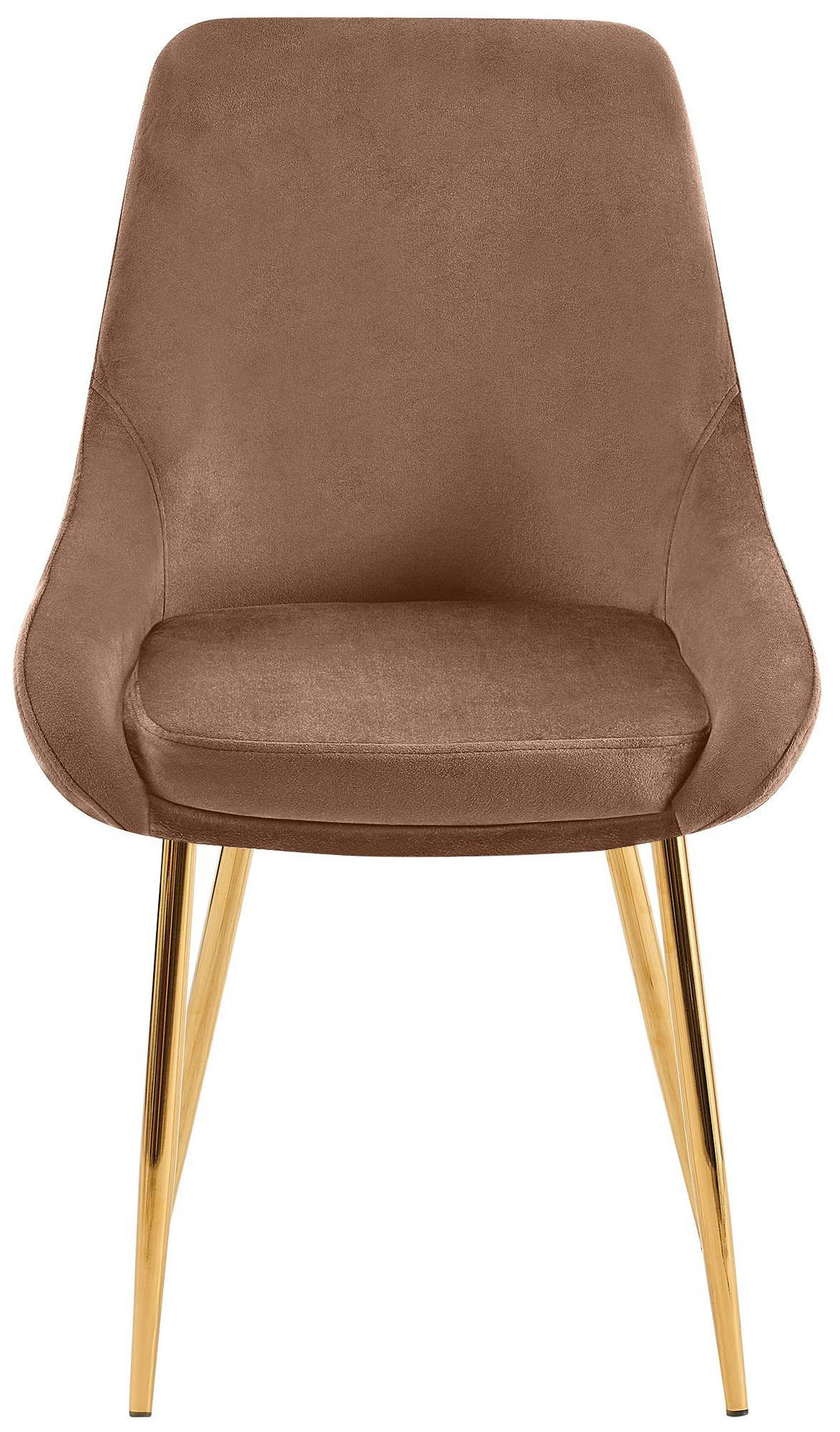 ESSZIMMERSTUHL 2er Set Samt Braun - Schwarz/Braun, Textil (50/86/53cm) - CLP