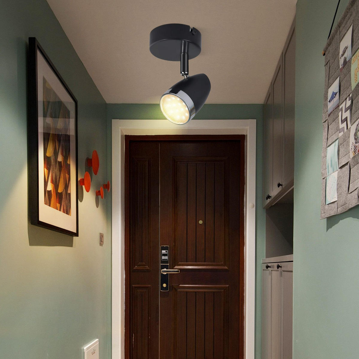 LED-DECKENLEUCHTE Lentz 8/13.5/5.6cm - Dunkelgrau, Metall (8/13.5/5.6cm) - Nettlife