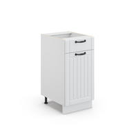 MIDISCHRANK Fame-Line Weiß Landhaus 40 x 82 cm ohne AP - Weiß, Holzwerkstoff (40/82/51.6cm) - Vicco
