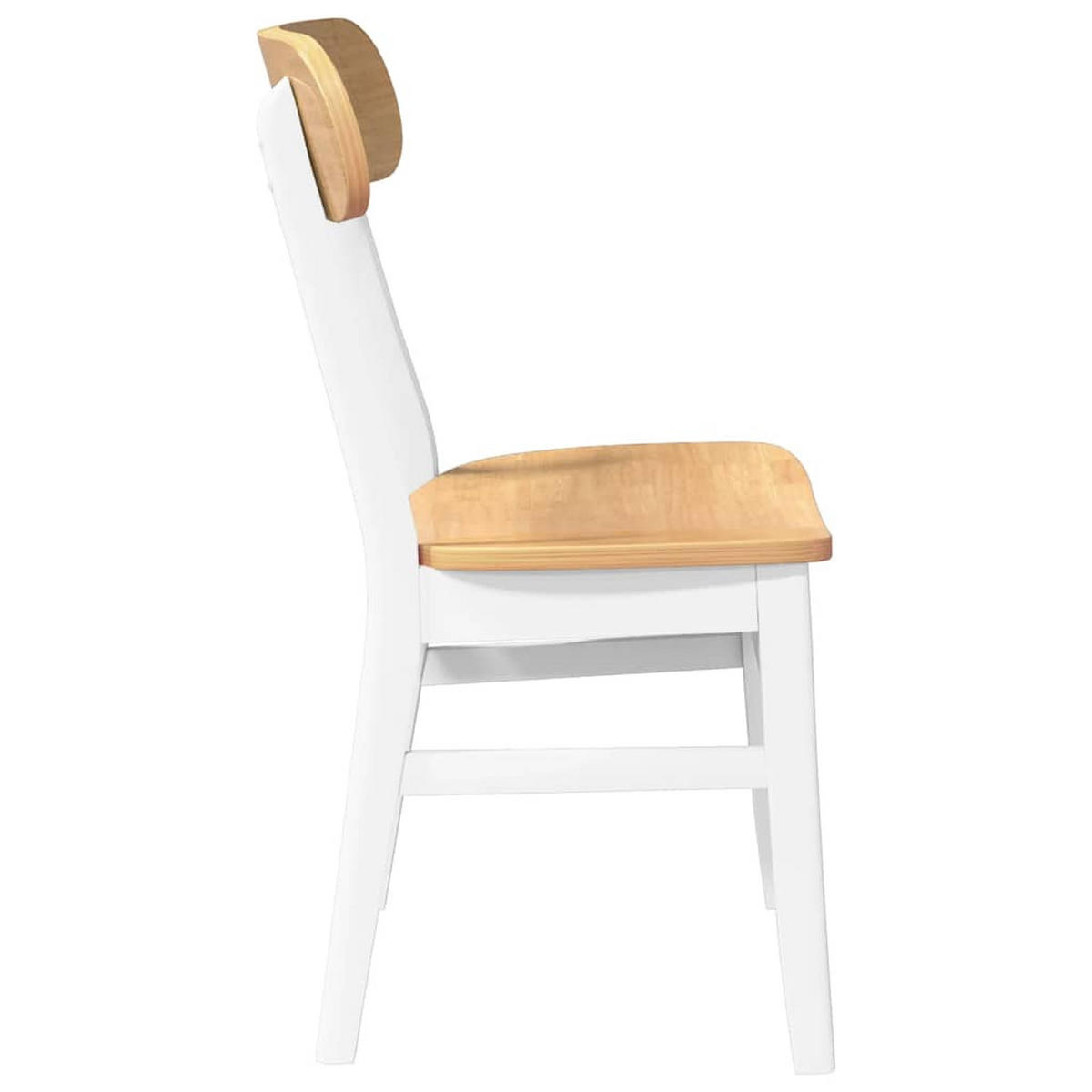 STUHL-SET 2 Stk Schwarzhain 46/81.5/47 cm - Weiß, Holz (46/81.5/47cm) - ZMH
