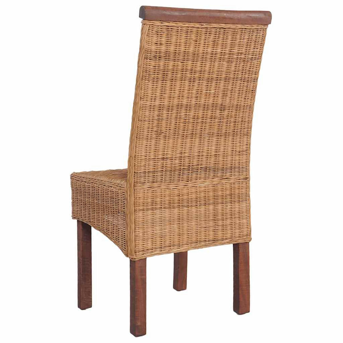 ESSZIMMERSTUHL für den Außenbereich, 4er set, 47/50/97 cm, aus Mango und Rattan, in Braun - Braun, Naturmaterialien/Holz (50/97/47cm) - vidaXL