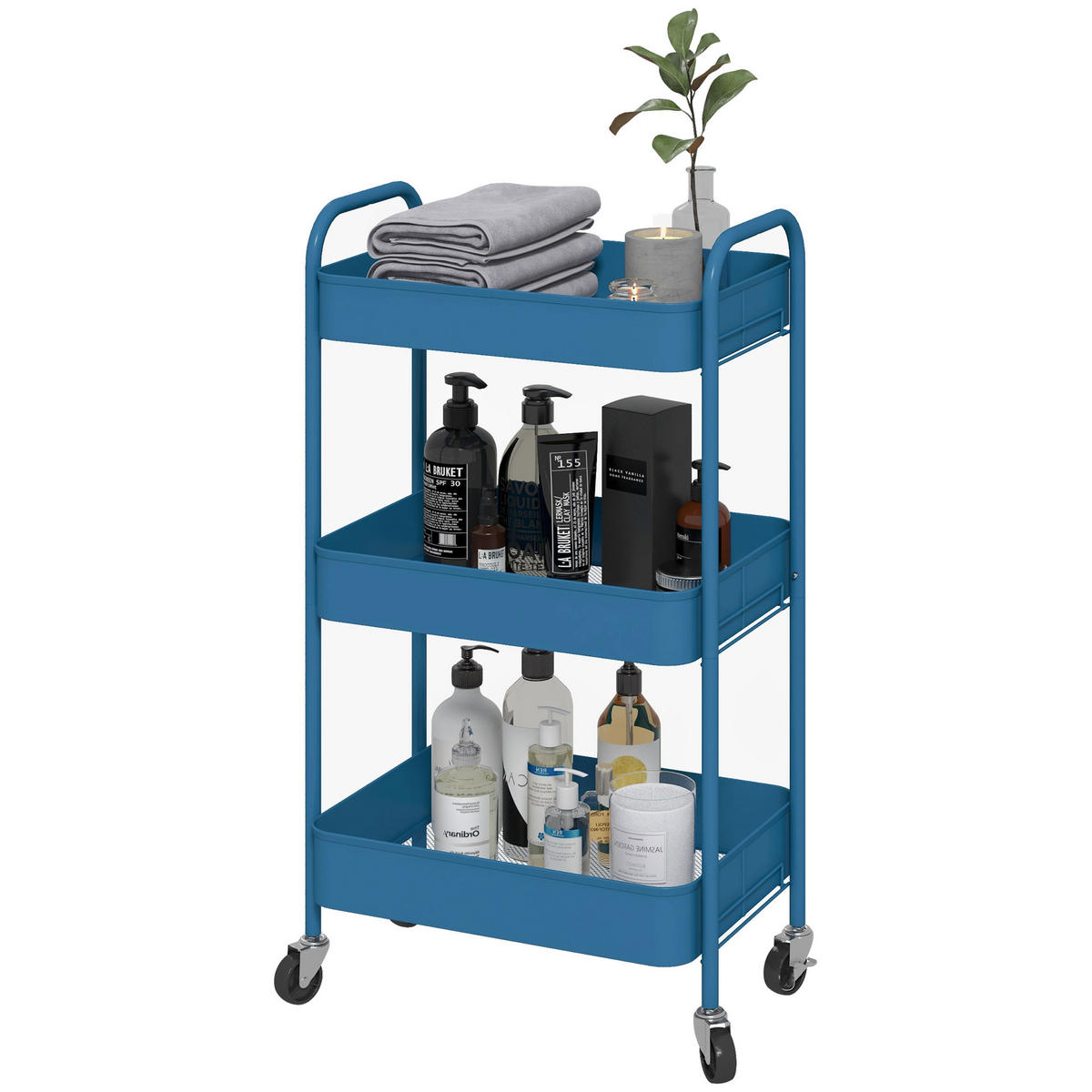 SERVIERWAGEN DE-12460 45/30,6/79 cm Dunkelblau - Blau, Metall (30.6/79/45cm) - ComfortXL