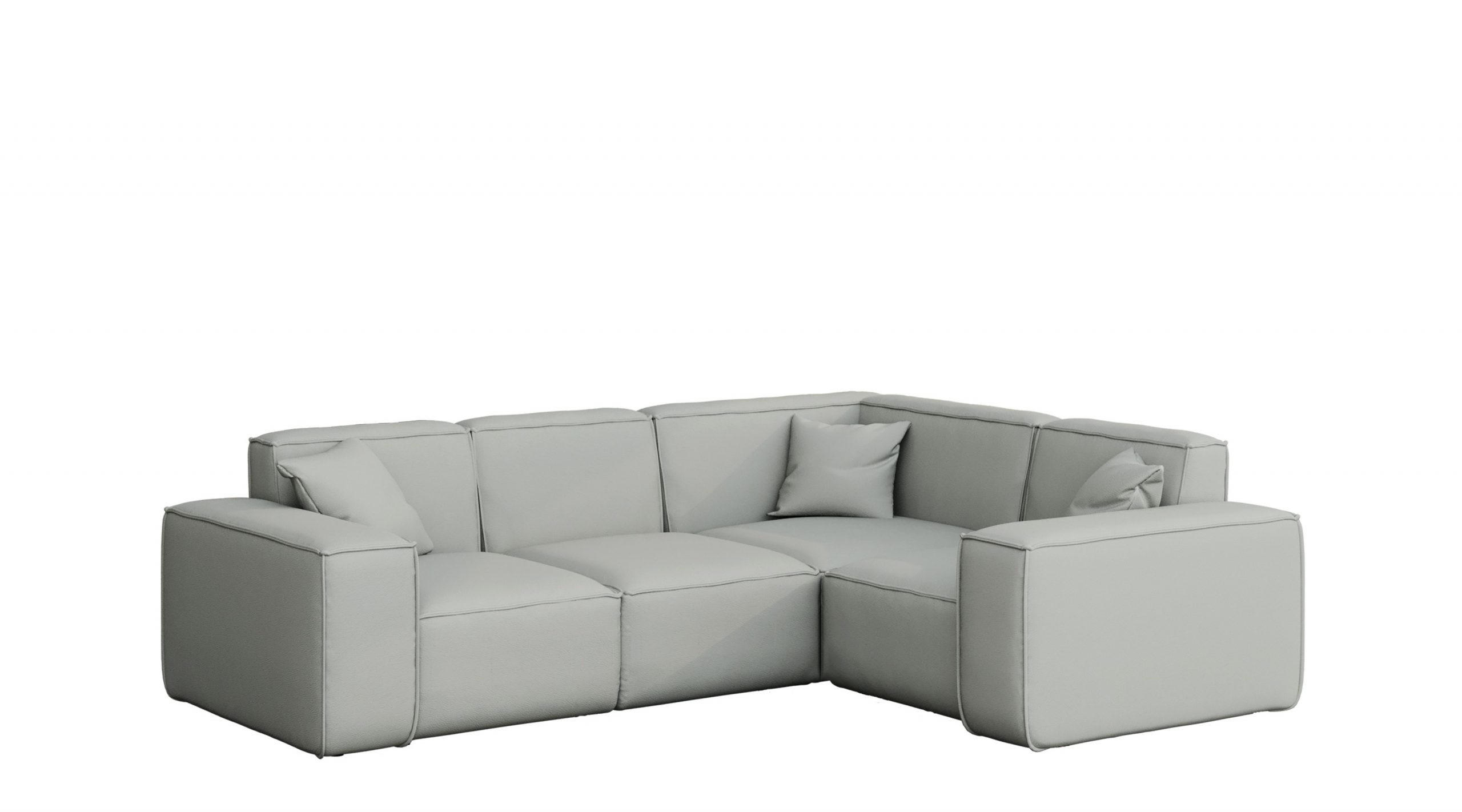 GARTENECKSOFA L-form MALIBU Stoff Odyssey Hellgrau Rechts - Hellgrau, Holz (246/73/181cm) - Kaiser Möbel