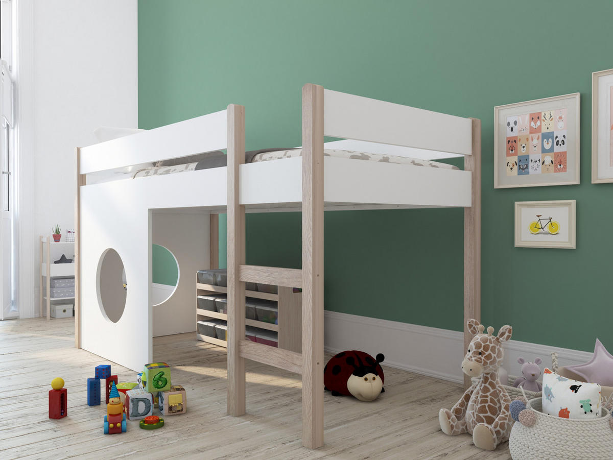 SEITENPANEEL für das Hochbett Smoll und das Etagenbett Träbor - 2er Set - Weiß, Holz - TPFLiving