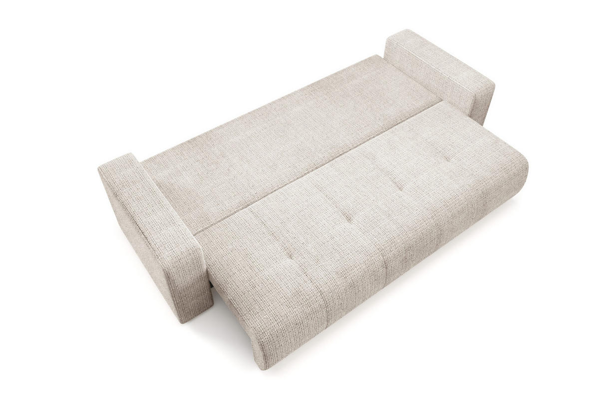 SCHLAFSOFA mit Bettkasten Cremig - Beige, Textil (244/70/92cm) - Furnisell