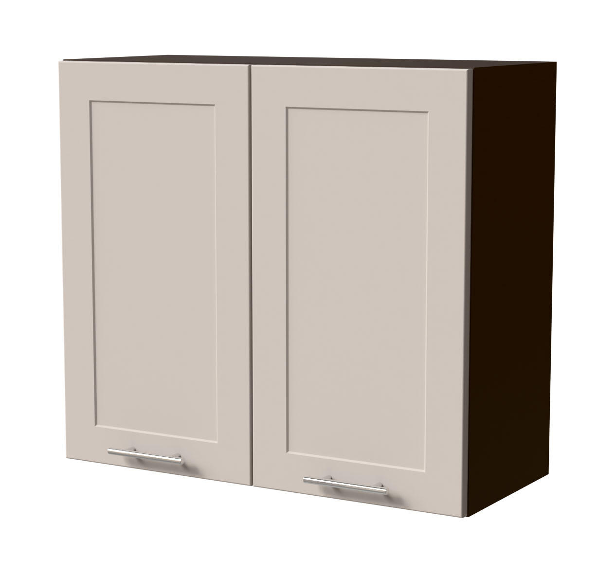 HÄNGESCHRANK Oslo W3/80 Lava / Kaschmir Matt 80 / 32,5 / 72cm - Kaschmir/Dunkelgrau, Holz/Holzwerkstoff (80/72/32.5cm) - Feldmann-Wohnen