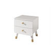 NACHTKOMMODE Kamillah 43x40x45 MDF Satin Weiß - Weiß, Holzwerkstoff (43/45/40cm) - 58aufmkessel
