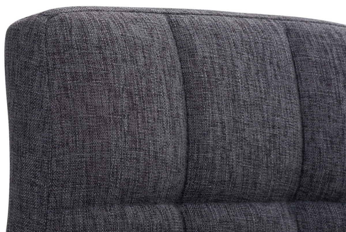 BARHOCKER 2er Set Stoff hellgrau - Chromfarben/Hellgrau, Textil/Metall (46/94/47cm) - CLP