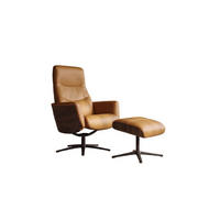 RELAXSESSEL VANITAS Kastanienbraun Leder Relaxfunktion - Kastanienfarben/Schwarz, Leder/Metall (75/108/86cm) - KAWOLA