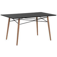 ESSTISCH 140/80/75 cm Schwarz, Hellbraun Rechteckig Biondi - Schwarz, Holzwerkstoff (140/80/75cm) - Beliani