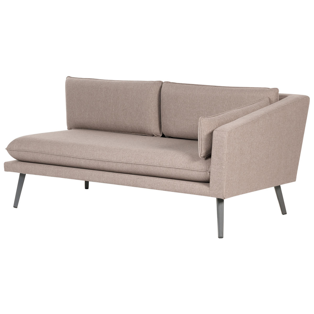 GARTEN-ECKSOFA 5-Sitzer beige modular Loretello - Beige/Grau, Textil (243/70/243cm) - Beliani