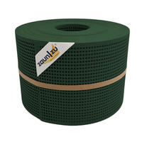 SICHTSCHUTZSTREIFEN Rille Gelocht 30 Prozent PP Streifen Tannengrün 50m - Dunkelgrün, Kunststoff (5000/19cm) - ZAUN|ZU