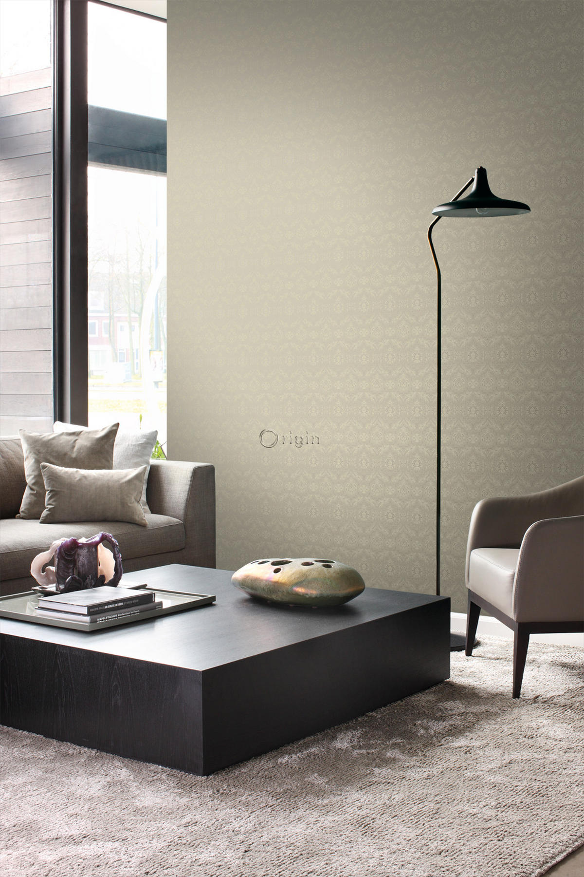 TAPETE Ornamente 53 cm x 10.05 m - Gelb, Papier (53/1000cm) - Origin Wallcoverings