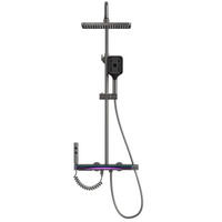 ÜBERKOPFBRAUSESET Digitalanzeige Messing Wandmontage Bidet - Bronzefarben, Metall (40/110/42cm) - Bextcok