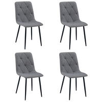 ESSZIMMERSTUHL 4-er Set TYRA dunkelgrauer Sitz, schwarze Beine - Dunkelgrau/Schwarz, Textil (44.5/87/54.5cm) - Valora