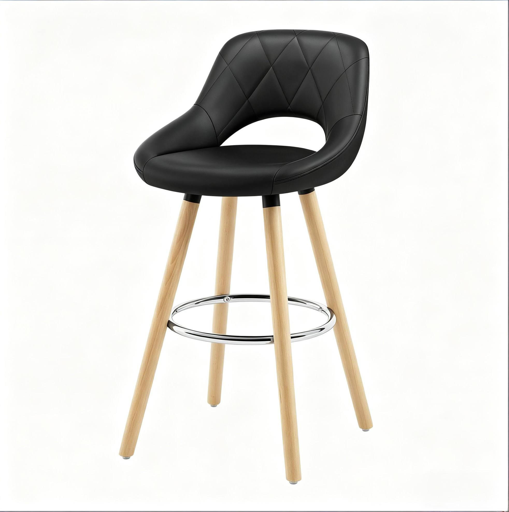 Mivray Barhocker Schwarz 40x70x43 cm