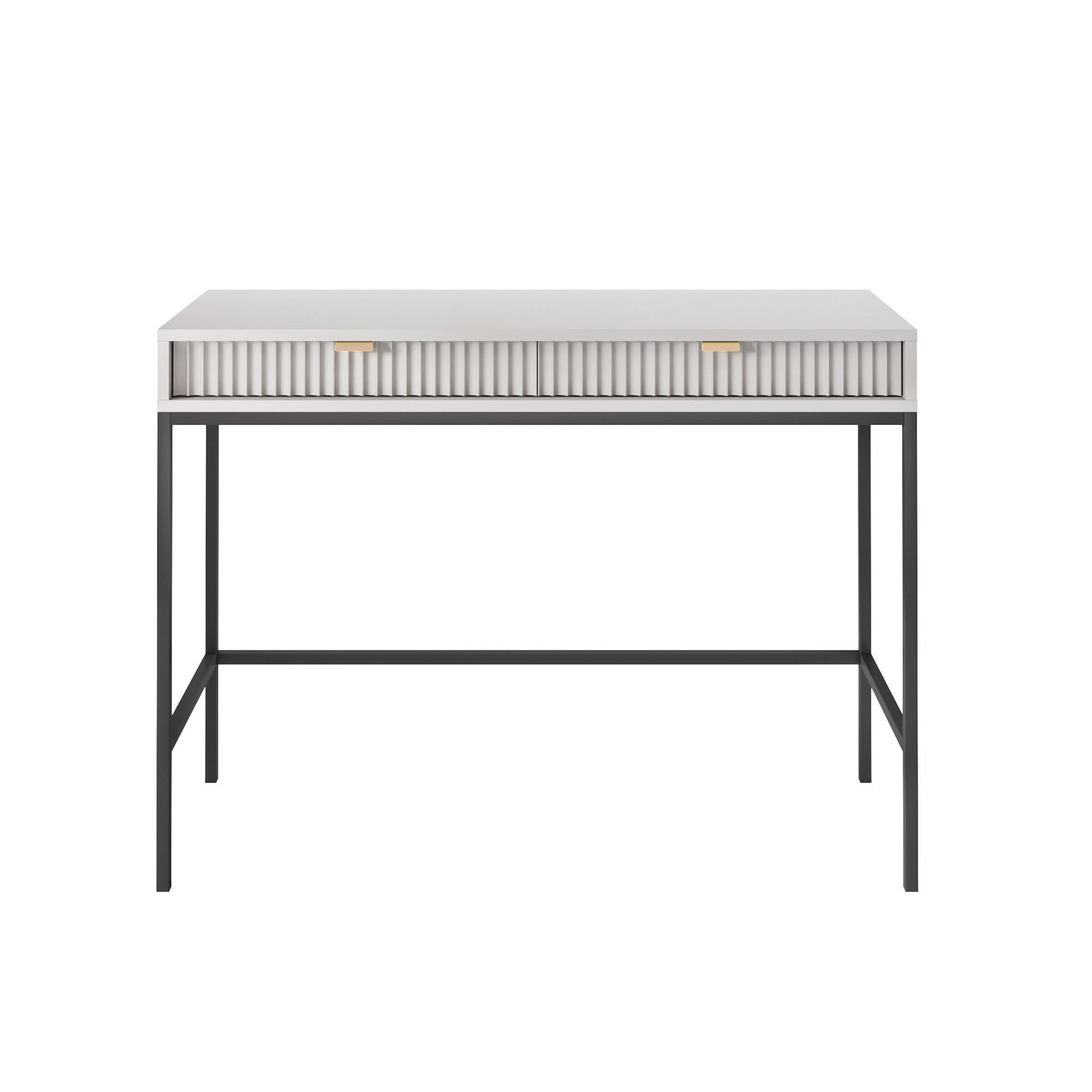 KONSOLENTISCH Vellore Grau 104 cm - Goldfarben/Schwarz, Holzwerkstoff/Metall (50/104/77cm) - Selsey