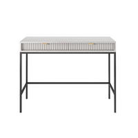 KONSOLENTISCH Vellore Grau 104 cm - Goldfarben/Schwarz, Holzwerkstoff/Metall (50/104/77cm) - Selsey