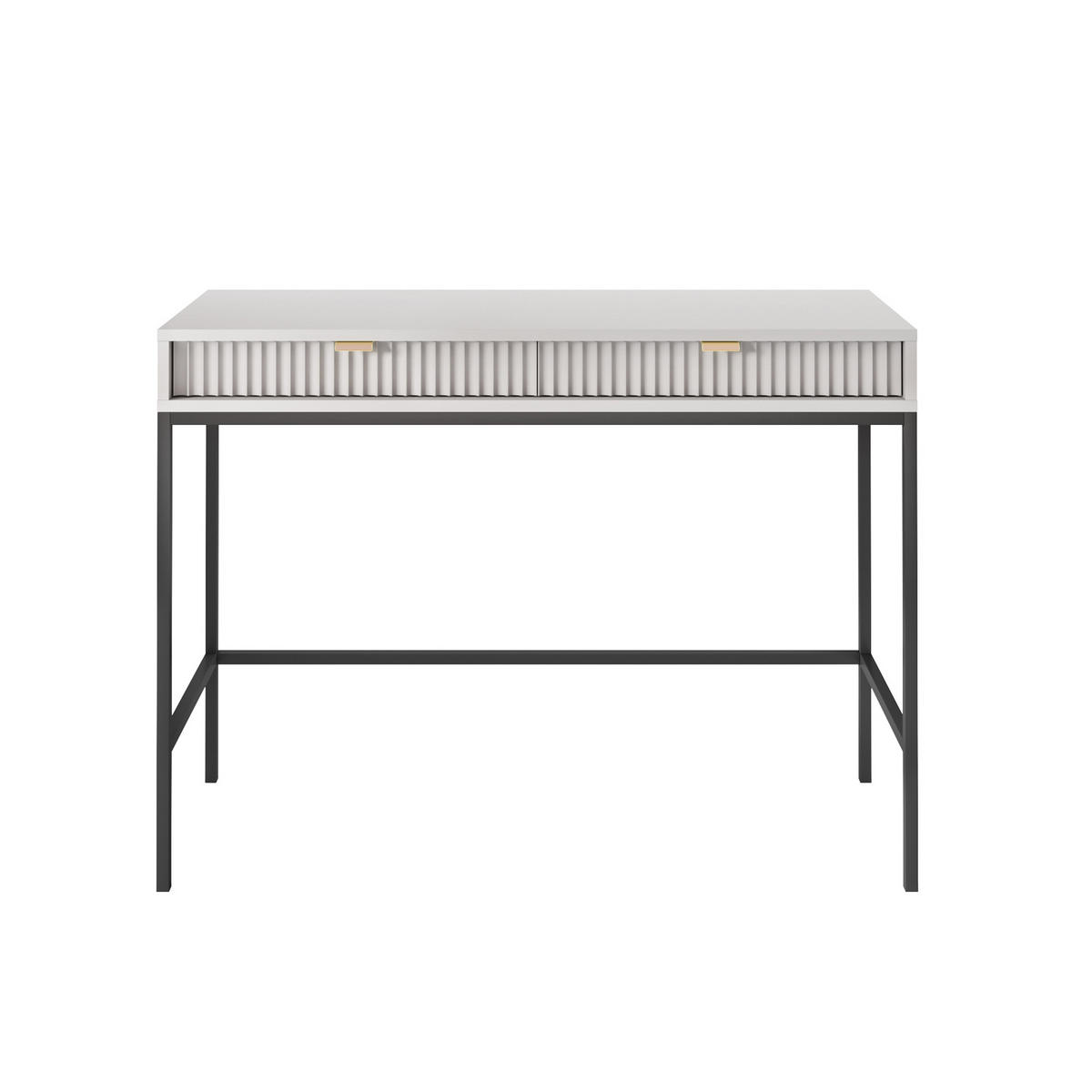 KONSOLENTISCH Vellore Grau 104 cm - Goldfarben/Schwarz, Holzwerkstoff/Metall (50/104/77cm) - Selsey