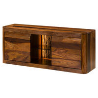 TV-BOARD Sheesham 147x40x58 walnuss gewachst TORONTO LUX #200 - Dunkelbraun, Holz (147/58/40cm) - Massivmoebel24